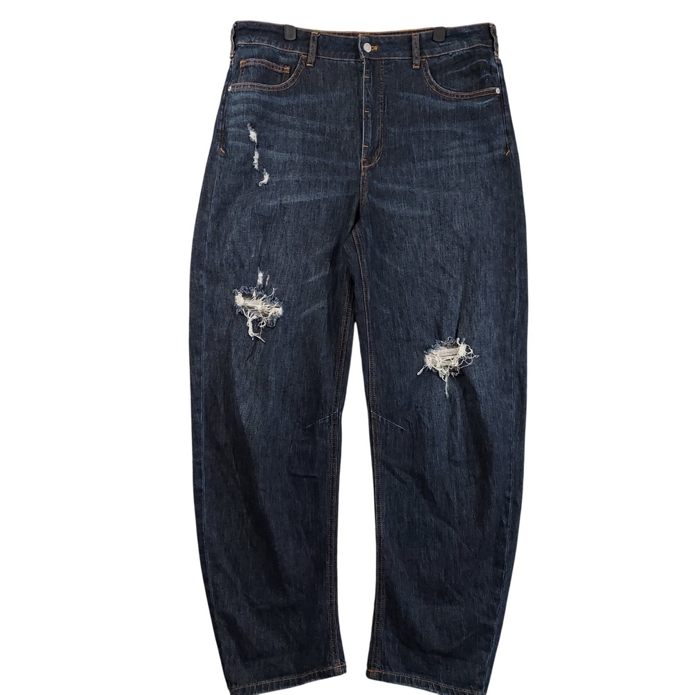 Pilcro The Bow Boyfriend Jeans Women 32 Tall Distressed Slouchy (Fits 34x32)